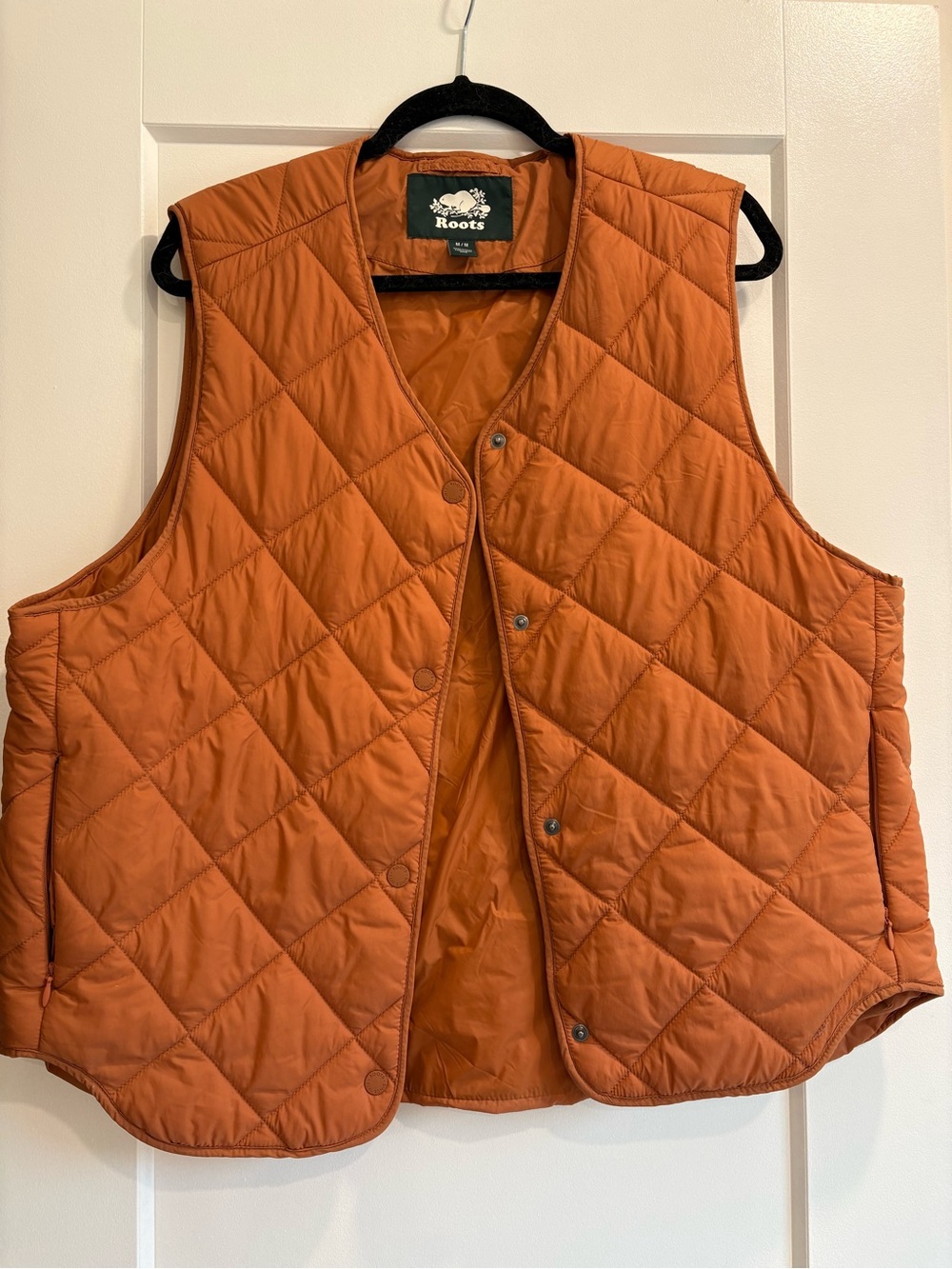 Roots Men’s Quilted Rust Orange Vest